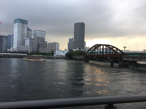 Harumi Bridge and Houseboat -1.JPG