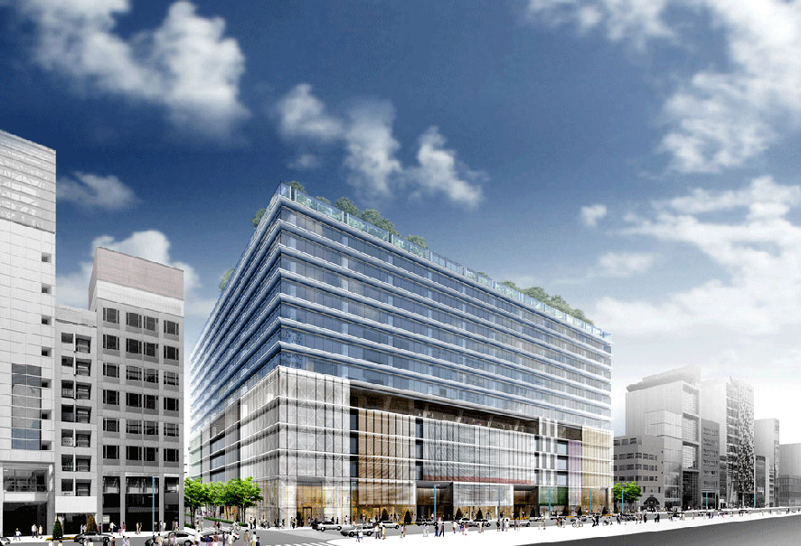 Ginza 6-chome project completion forecast map