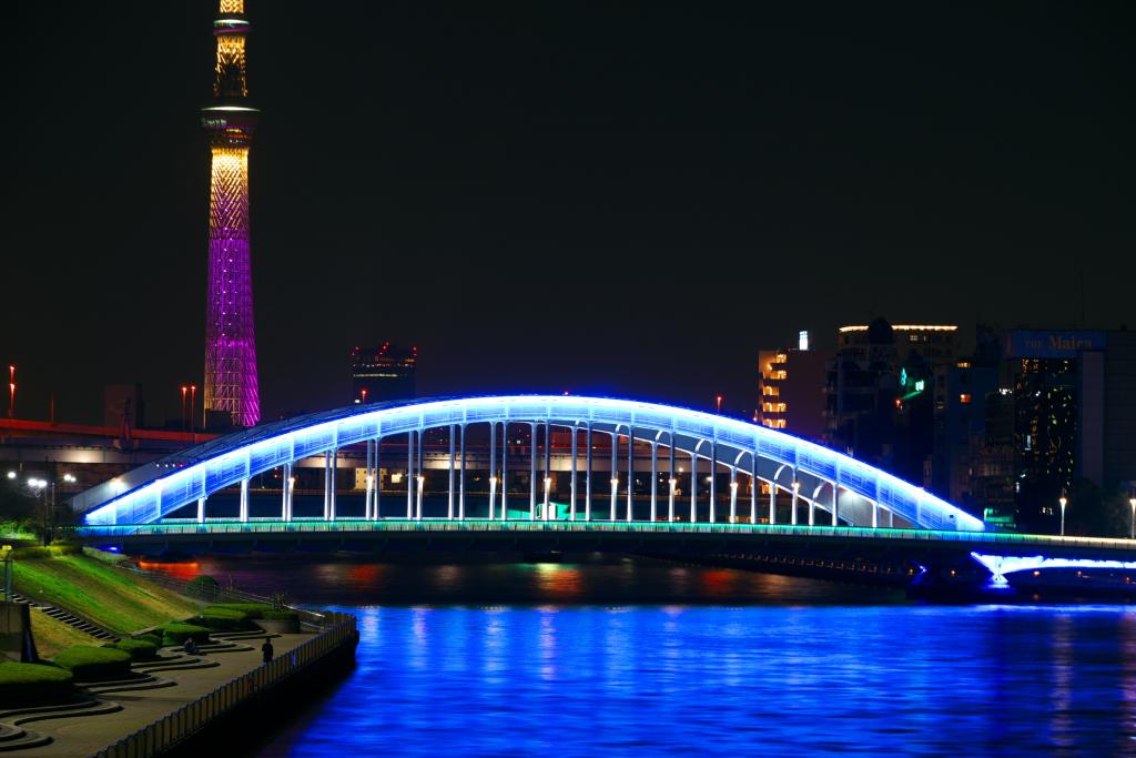 The lighting of Eitai Bridge has just been updated with Magnolia kobus in Kodemmacho.…