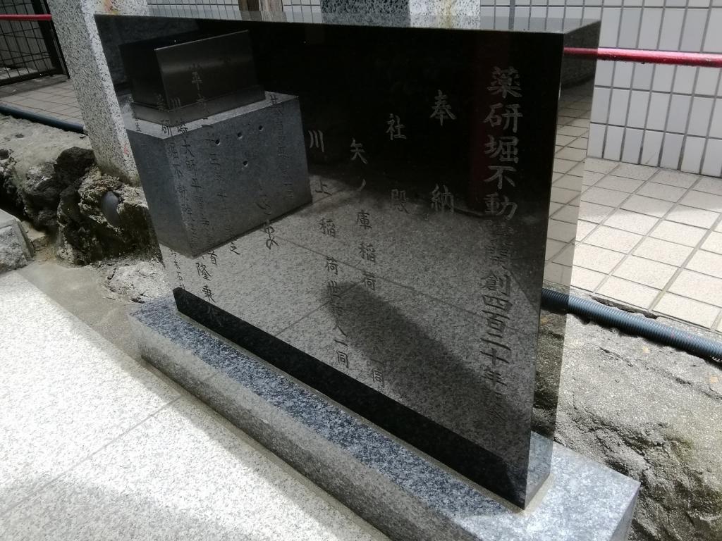 Dedicated monument Shrine 12 with a quiet appearance that can be reached from Ningyocho Station.
　~ Yanoko Inari Shrine~ 