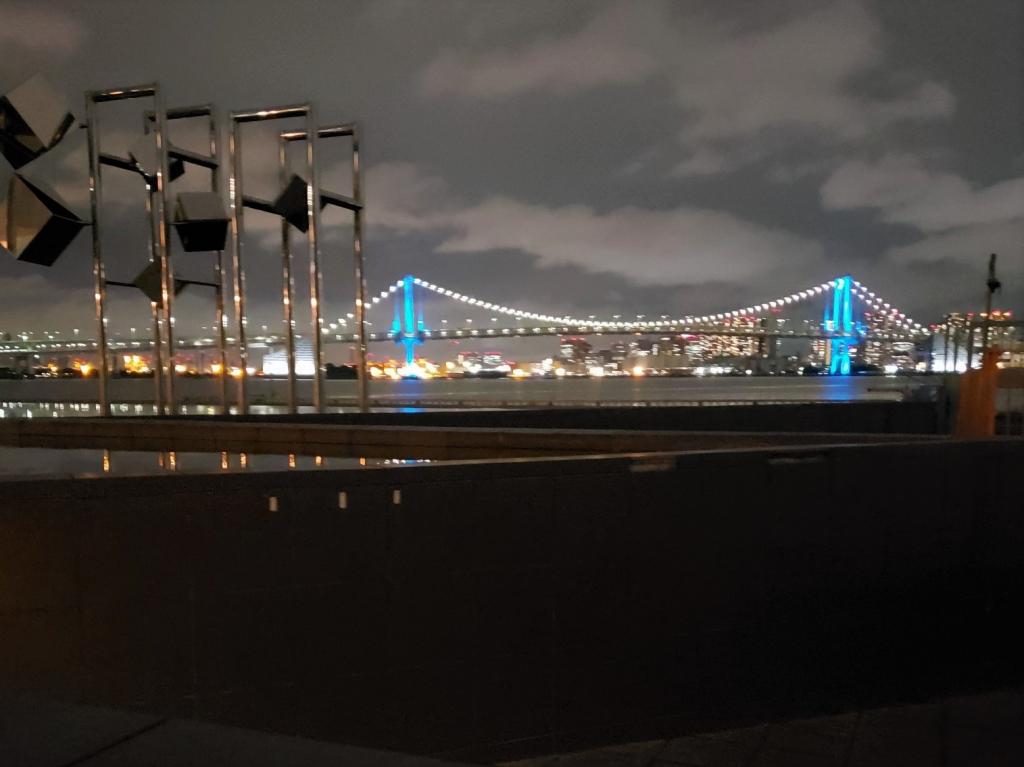  The night view of the Harumi Wharf passenger liner terminal from the evening is very beautiful.
