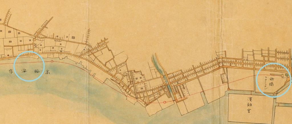 [Reference]　Shimbashi Yokohama Railway map, video about Takanawa embankment 150 years ago I suddenly discovered a railway running under the sea!