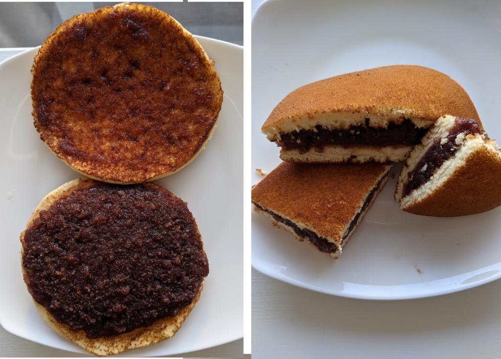 This is dorayaki. A period. A famous "dorayaki" restaurant quietly standing near Hamacho Park