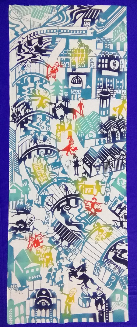 No. 1 in the Mono segment
Nashizono dyed towel "Oedo Nihonbashi"
Nashizono Somedodaya store
Sales start date:　Year (2019) 1,650 yen (tax included) Chuo-ku recommended souvenirs and goods category No. 1
　Rienzome Tenugui "Oedo Nihonbashi"
　　~ Pearen Somedodaya store~