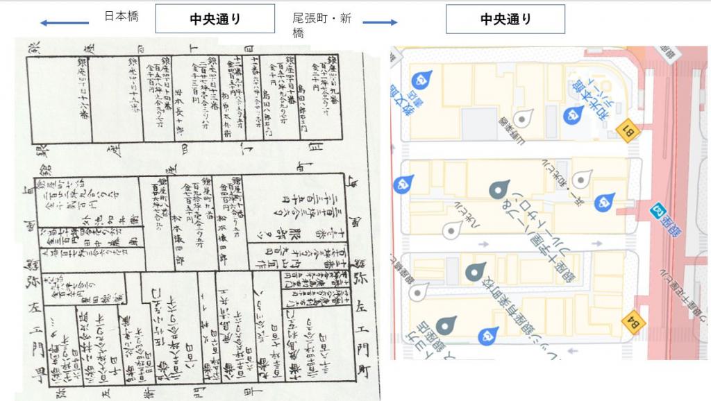 Confirmed at Ginza 4-chome (currently Ginza 4 blocks) The 1 block of Ginza is said to be 60 spaces (Kyoma) x 60 spaces, but is that true?