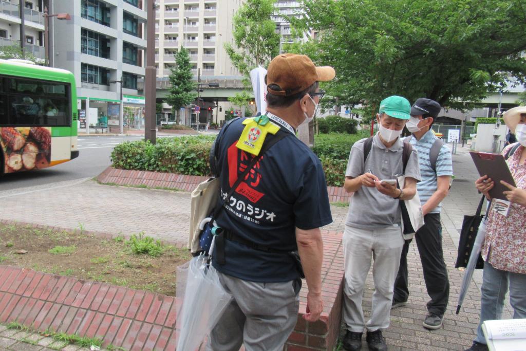 Visit the ruins of Tsukiji Akashicho Reservation Site and Mission School Site, Sumida River Important Cultural Property Mitsuhashi Doboraj Polo Shirt Guide Kachidokibashi