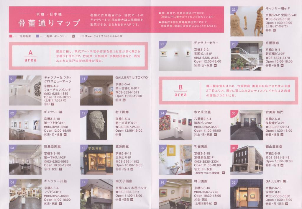 This is convenient!　Kyobashi and Nihonbashi "Antique Street MAP"