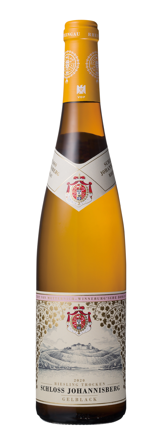 Chlos Johannisberg
　Gel Black Trocken 2020 White
Variety:　Leaseling 100% dry
７５０ｍｌ
The desired retail price 5,000 yen (excluding tax) [half bottle 375ml 3,000 yen (excluding tax)] German wine "Schlos Johannisberg"
　Launched sparkling wine "Furust von Metternich"
　　Kokubun Group Head Office