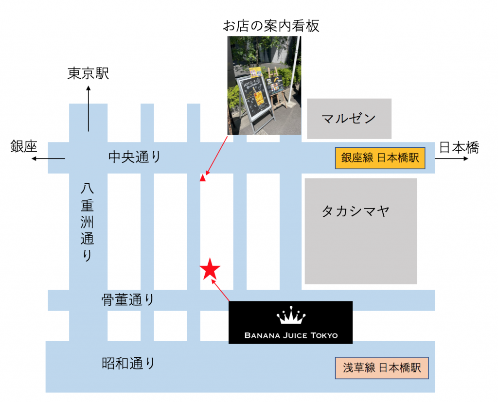  BANANA JUICE TOKYO & Chuo-ku Information Space on the 2nd floor