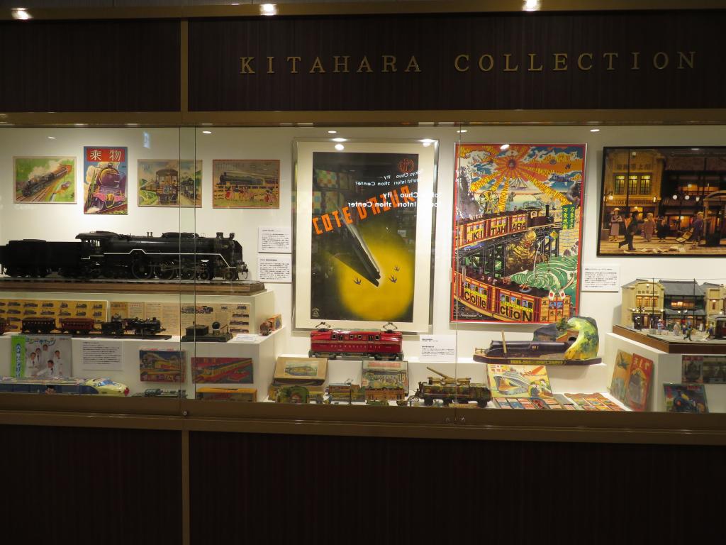 Exhibition of many trains on display shelves and concourses KITAHARA COLLECTION 2016-2021
