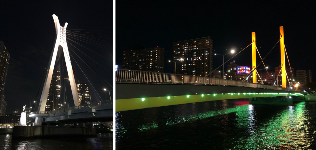 Chuo-ohashi Bridge and Shinohashi Night Chuo-ku: Light-up tour