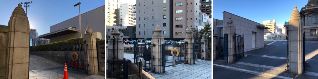 Main Gate, North Gate, South Gate and Gate Ruins of Tsukiji Honganji Temple @ Chuo-ku