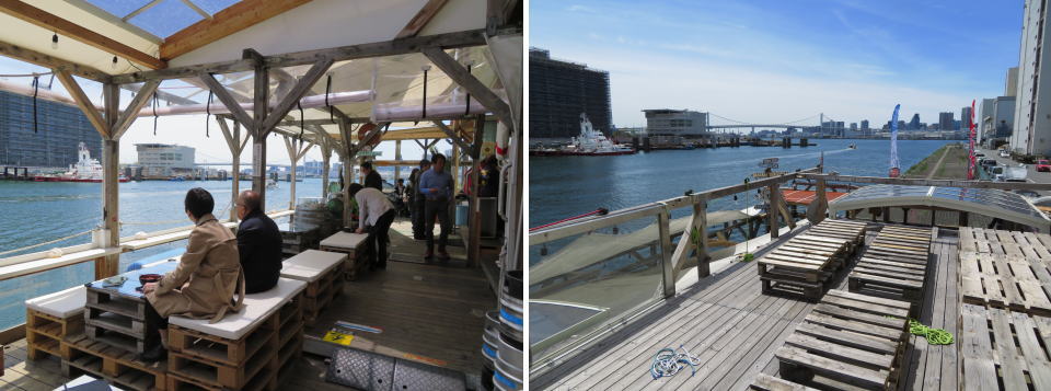 The view from the 1st floor (left photo) is also good, but the view from the 2nd floor terrace seat (right photo) is outstanding (how to use the 2nd floor requires consultation) Tuna wholesale tuna bowl shop