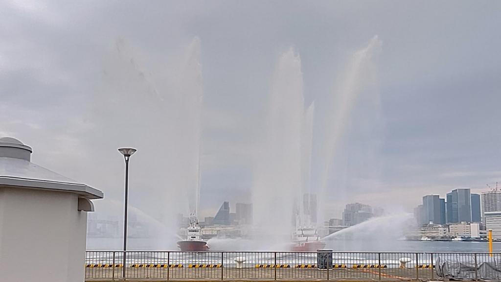 Fire and Disaster Prevention Festival Demonstration of boat and dinghy at Harumi Wharf!