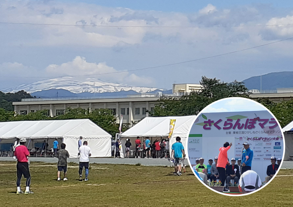  "Fruit Kingdom Higashine Sakuranbo Marathon Event" Report (Part 2)-Exedition group from Chuo-ku runs through Higashine City in early summer-