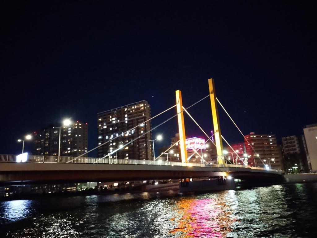 Kiyosu Bridge & Shinohashi Neighborhood Illumination seen from Sumida River Terrace @ Hamacho neighborhood