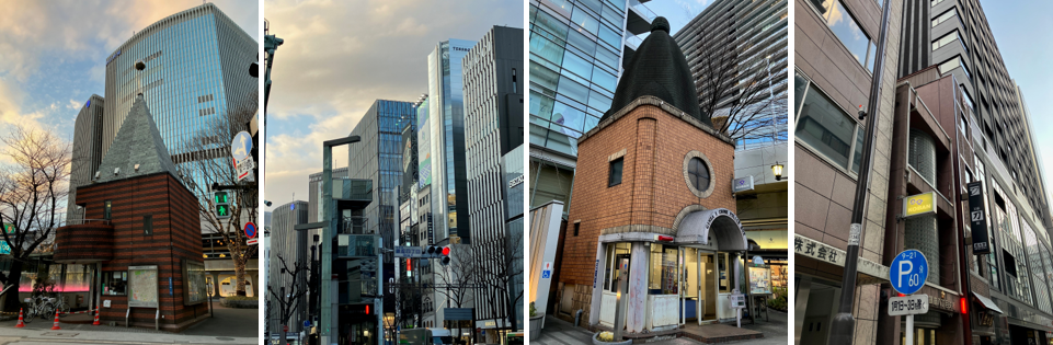  A little worried "police box" building @ Ginza