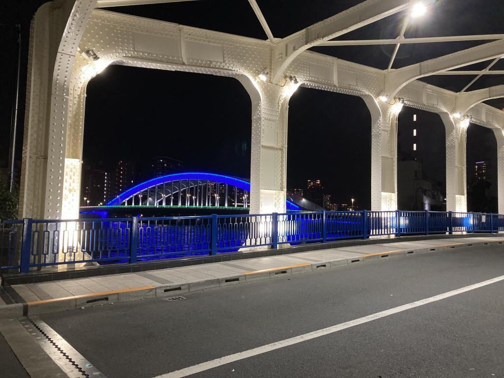 Light up!!
 Eitai Bridge, Chuo-ku, which can be seen from "Edo Famous Zoukai"　
