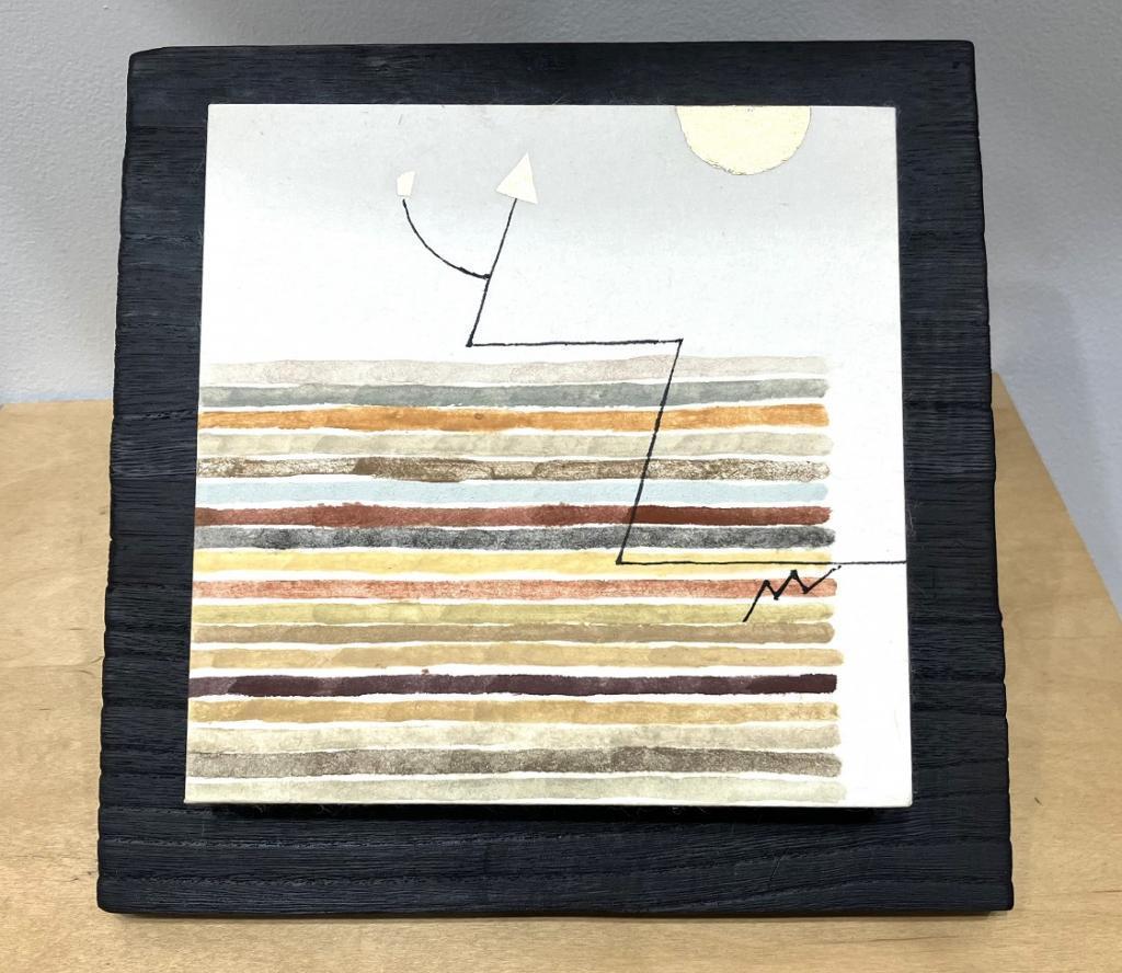 Japanese painting SASARA Series
Size: ２０×２０
Hon Mino Paper (Nasu Kozo), cedar board
Deer skin glue, such as soil and foil
16,500 yen each Artist Mihoko Inazawa Exhibition, "Painting in a Bag" that causes the wind by himself / herself
　　~ Nihonbashi Kiya Main Store izutuki~
