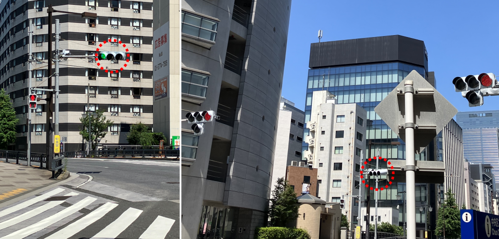  Is it the longest in Japan? Hood of the traffic light @ Chuo-ku