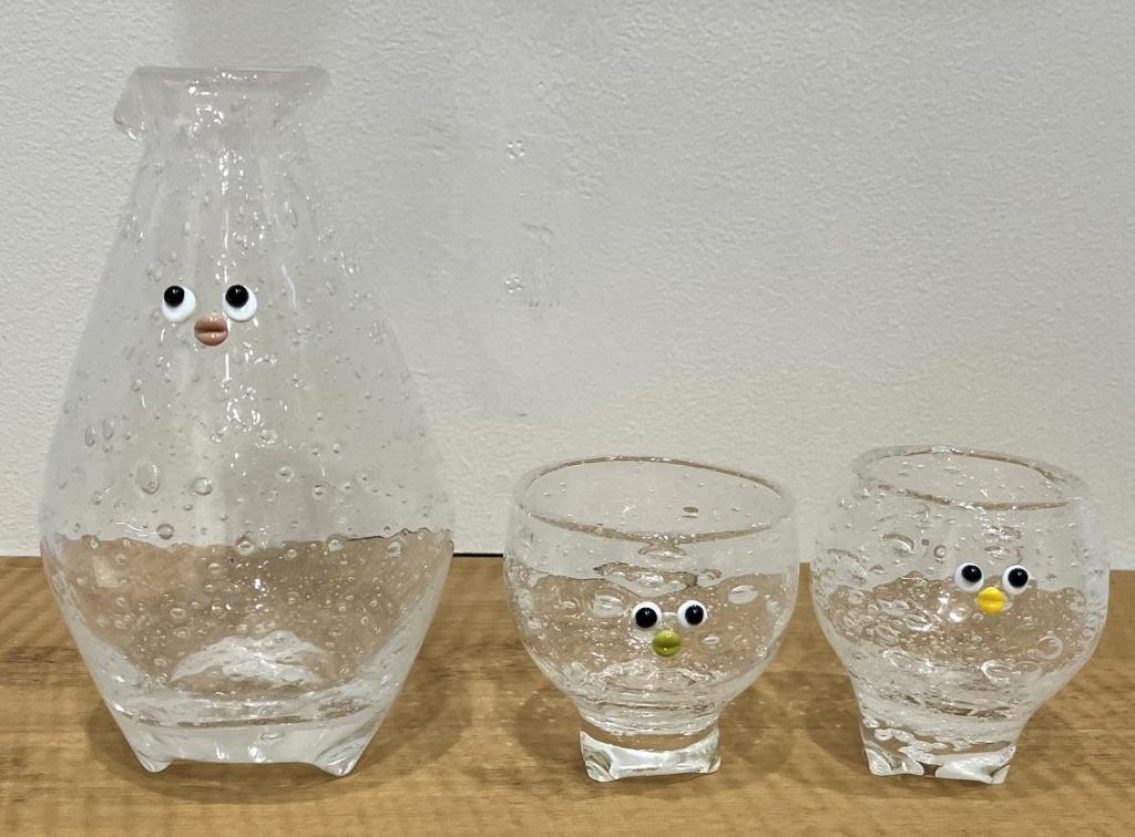 GlassMonsters Sakeware Set
18,700 yen Mori Hirami Glass Exhibition
　ー Memories of Summer ー
　　~ Nihonbashi Kiya Main Store izutuki~