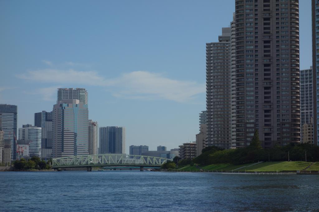 　Aioi Bridge and Sumida River School River (Harumi Canal) Landscape from Sumida River Terrace <Shinkawa Park>