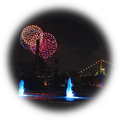  Odaiba Rainbow Fireworks 2023, a large ring that colors the winter night sky.