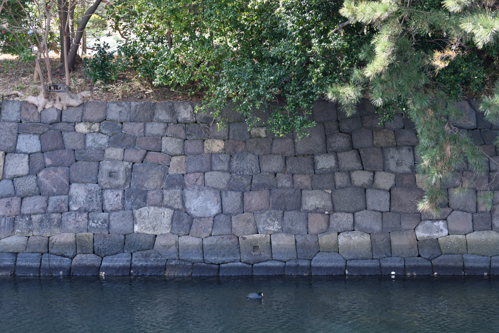  Hamarikyu Garden viewed from a temporary road along the Tsukiji River.