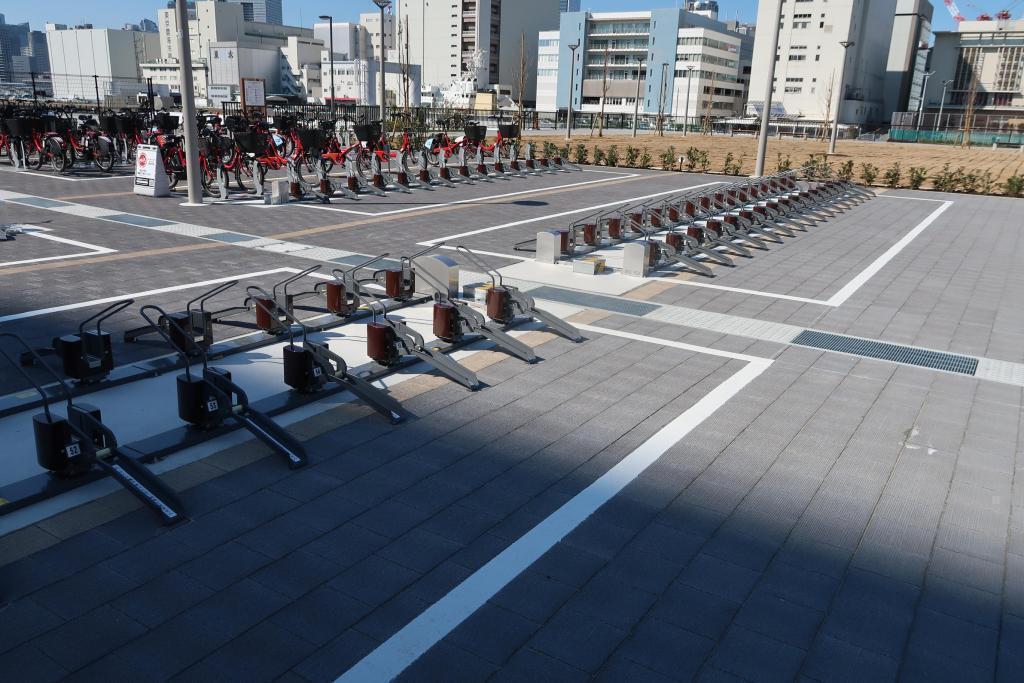 HARUMI FLAG Part 1-Harumi 5-chome Terminal, which begins slowly with large bicycle parking lots 