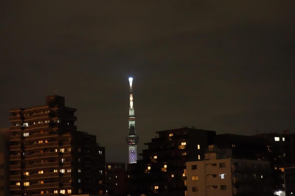  　Night view from Sumida River Terrace (1)