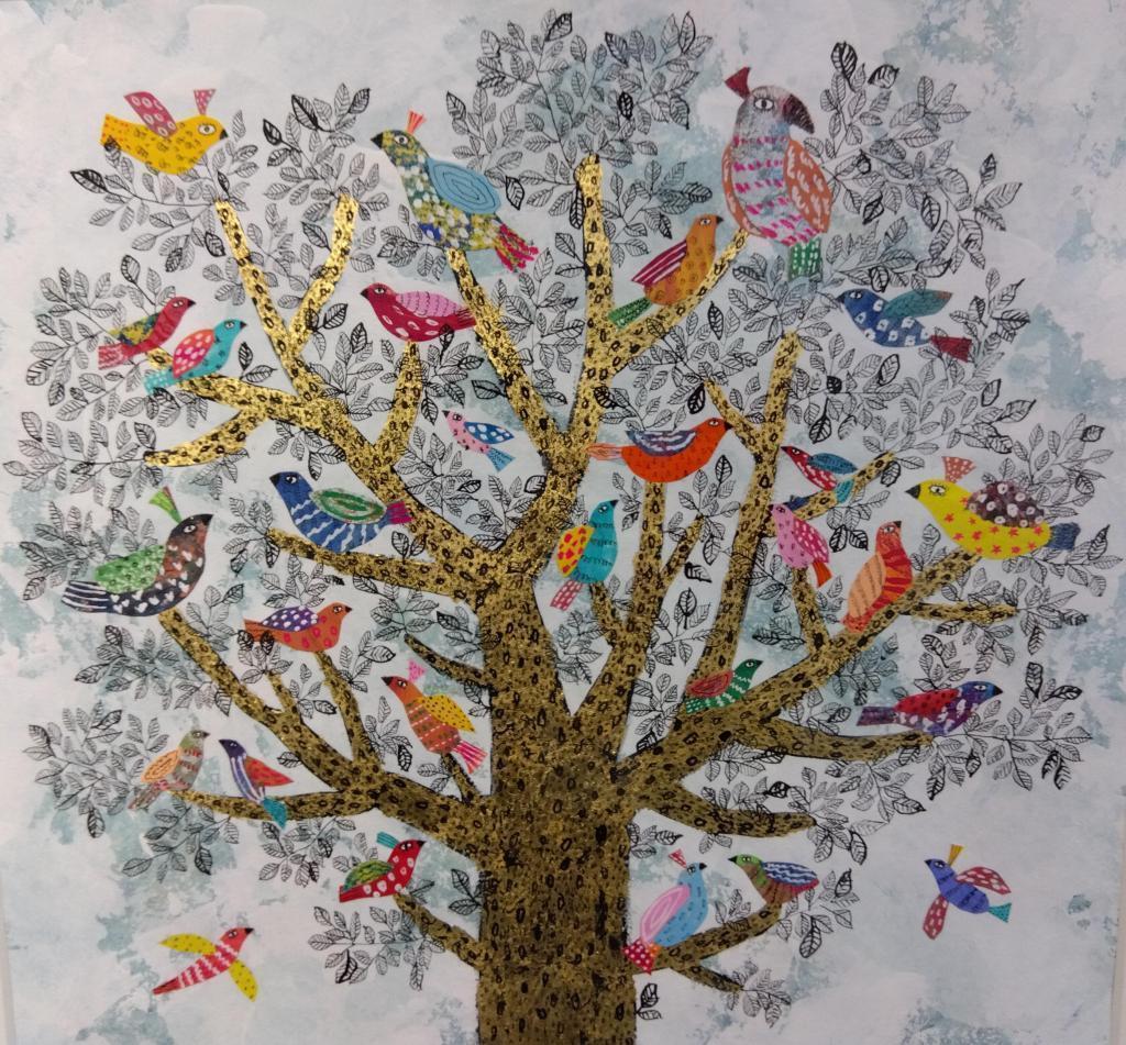 "Tree and Bird X" is the tenth work of a work called "Tree and Bird".
 Gallery visiting gallery in Ginza Arai Tokyo