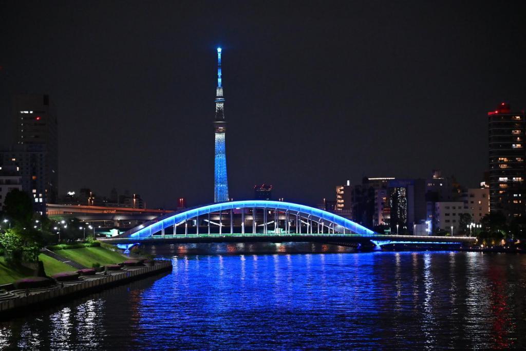  The recommended spot Eitai Bridge, which can be enjoyed at night.