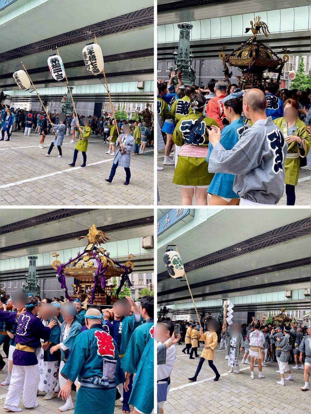 portable shrine parades along Kayabacho 2-3-chome, Kayabacho 1-chome and Kabuto-cho Chuo-dori (Sanno Festival) Shimomachi Association imperial procession