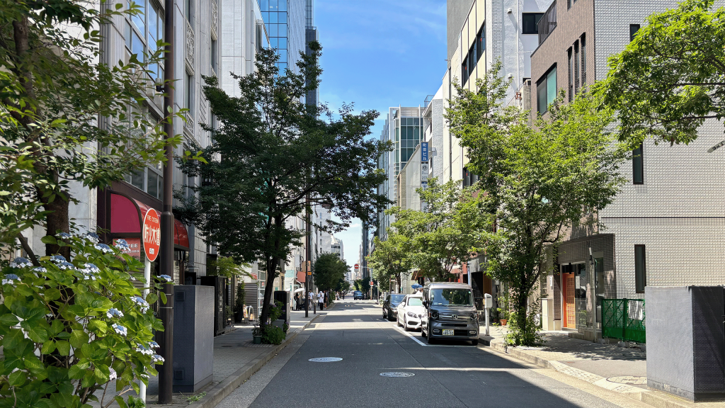  Ajisai-dori St. and hydrangea are beginning to bloom.