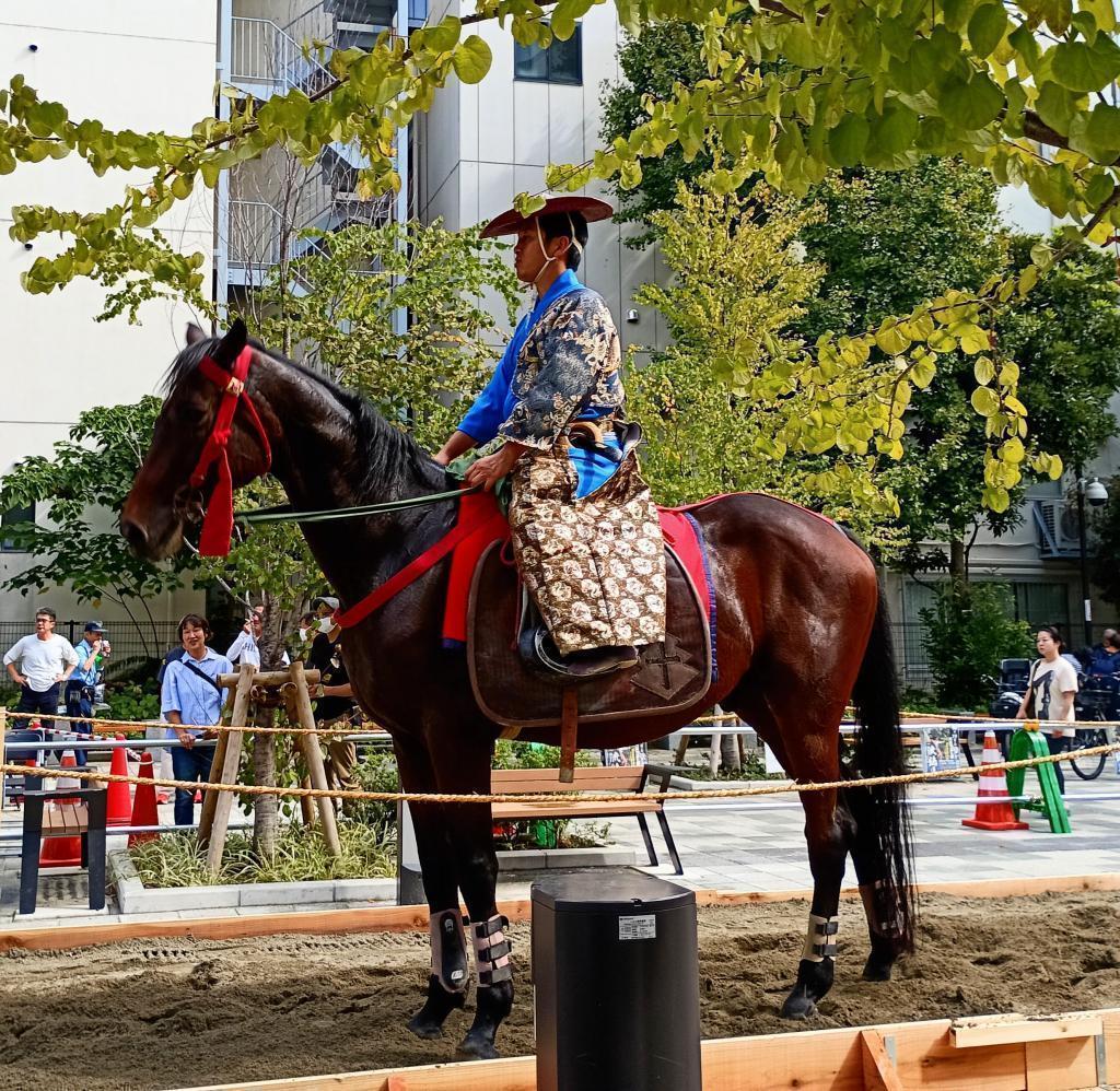 The costume of Yabusame in Edo period OH! Edo Tokyo Festival "You can see Yabusame in Chuo-ku! Was a lucky first experience! At Horidome Children's Park