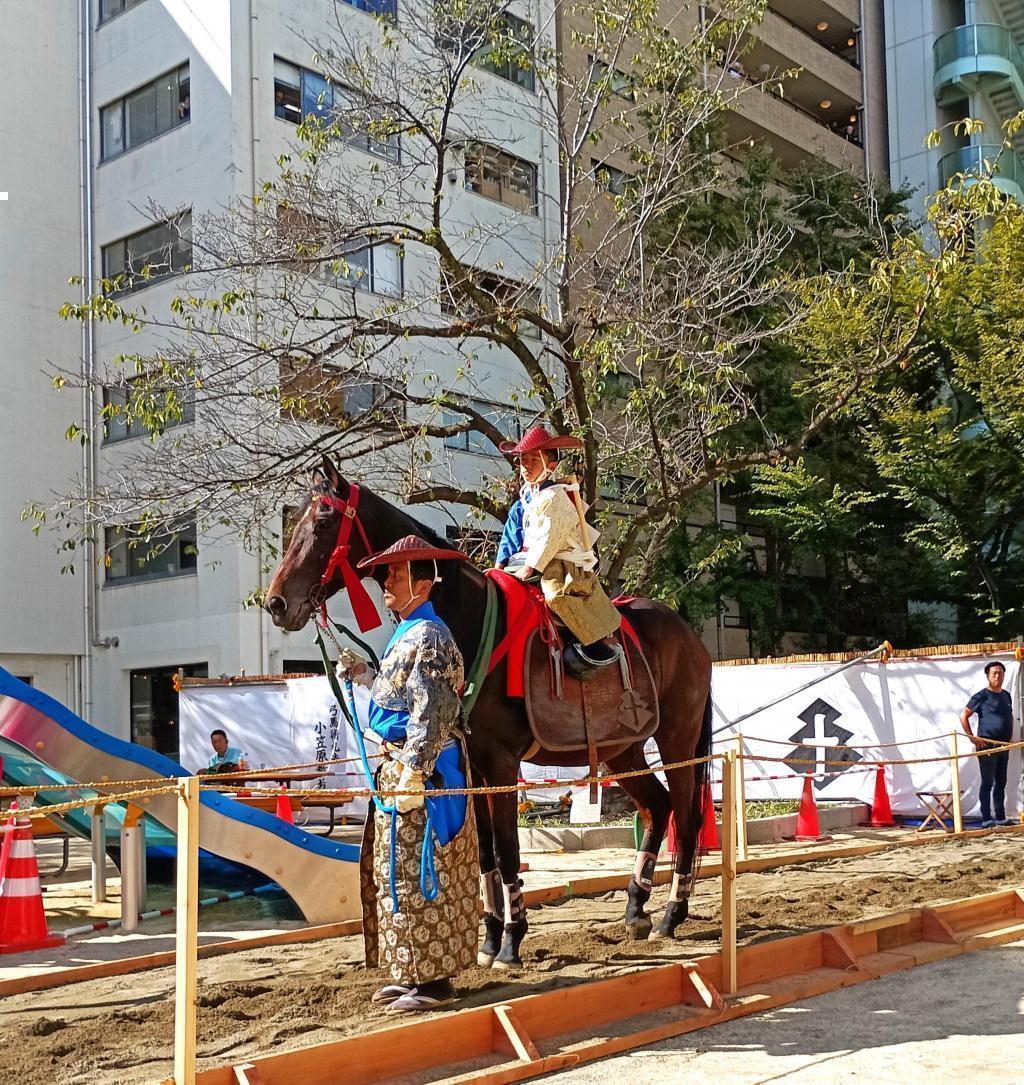 There are also costumes such as dried water and armor straight! OH！ Edo Tokyo Festival "You can see Yabusame in Chuo-ku! Was a lucky first experience! At Horidome Children's Park