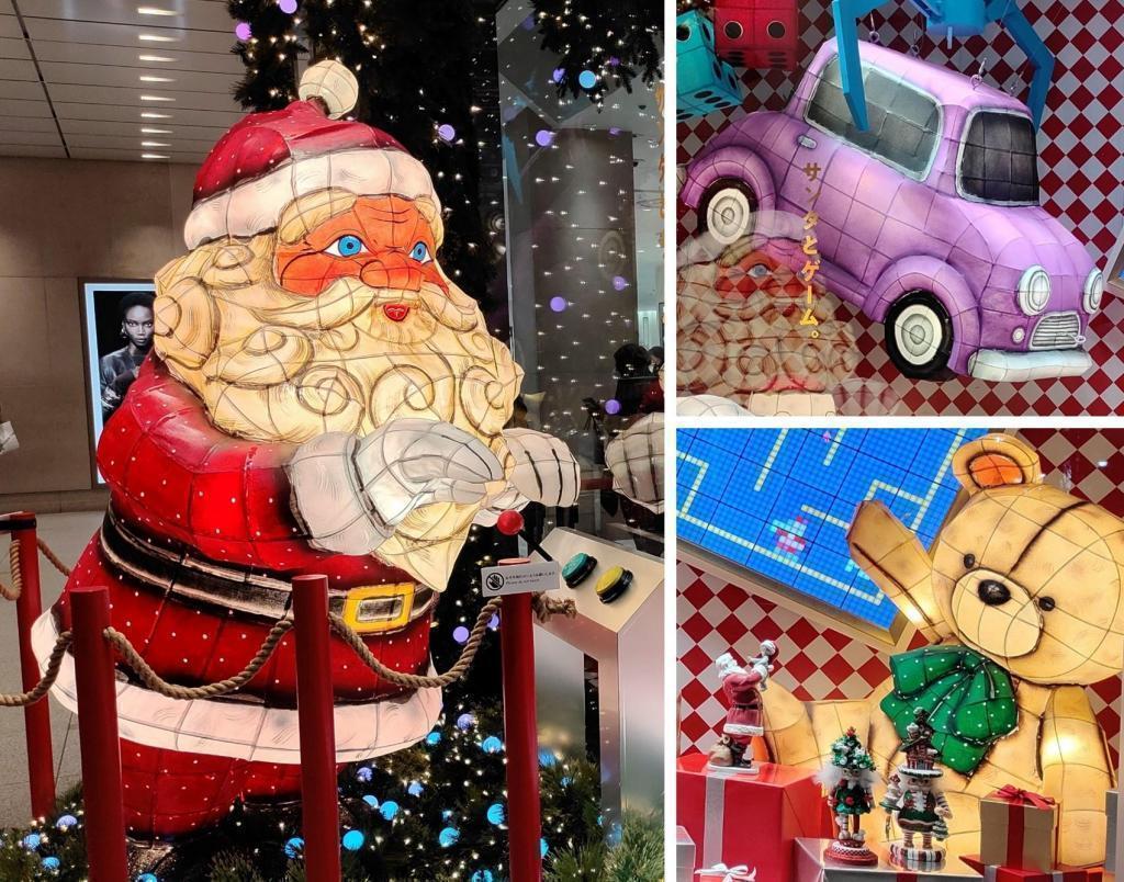  Ginza shining with illuminations with Nebuta Santa