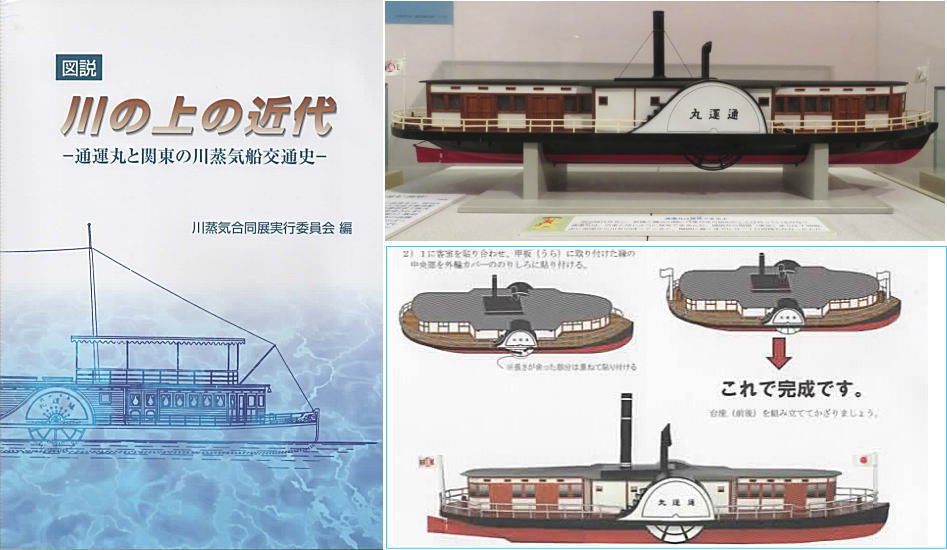 Model of Transportation Maru Kakigara-cho and the river steamboat