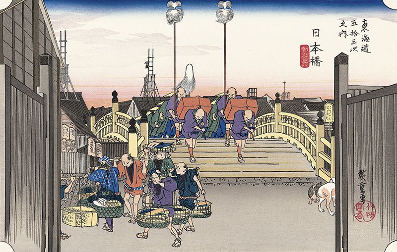 The starting point of the Tokaido is the sound landscape of Nihonbashi Ukiyo-e.