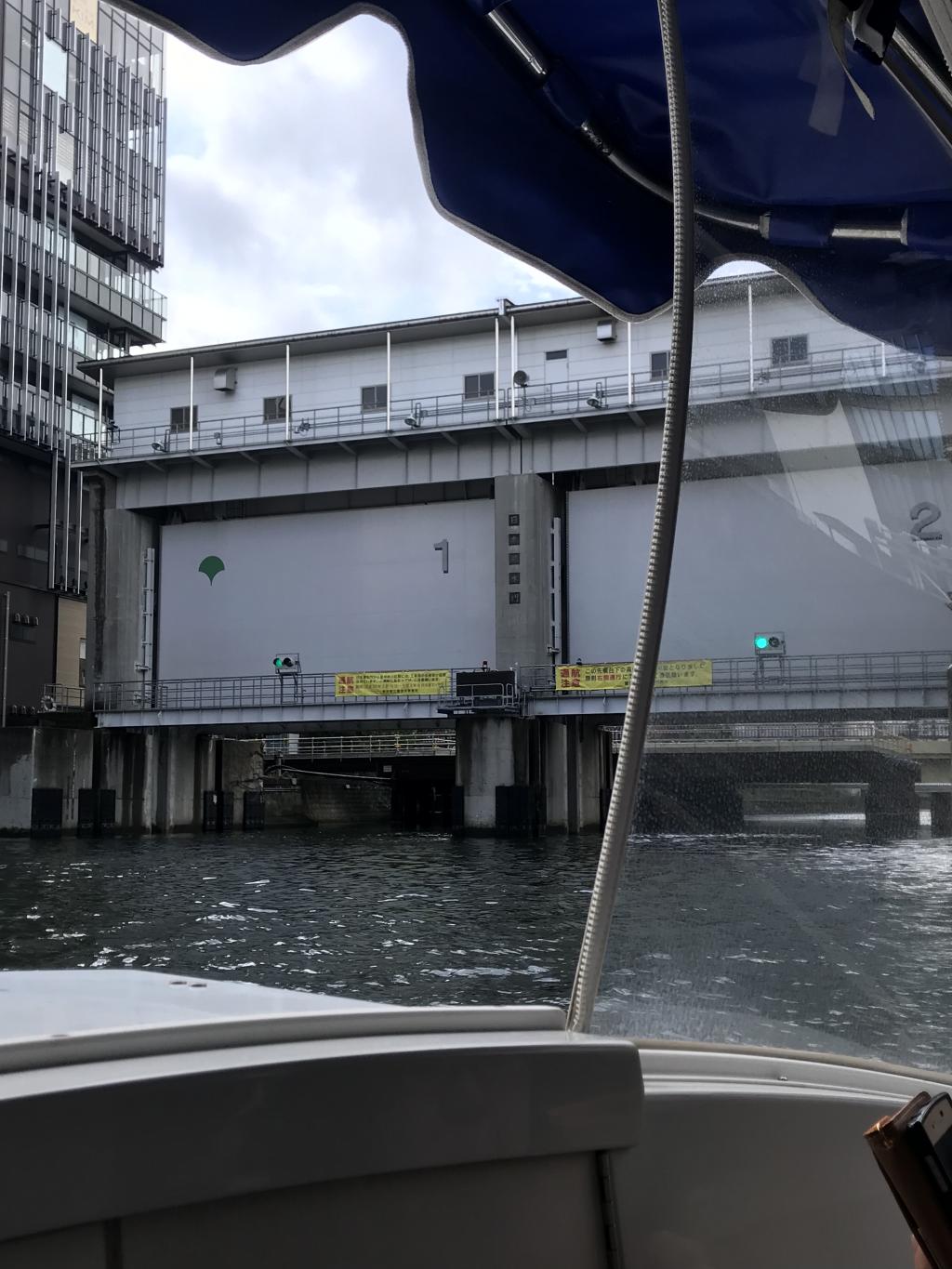 Role of sluice gates Go by boat through Edo Minato