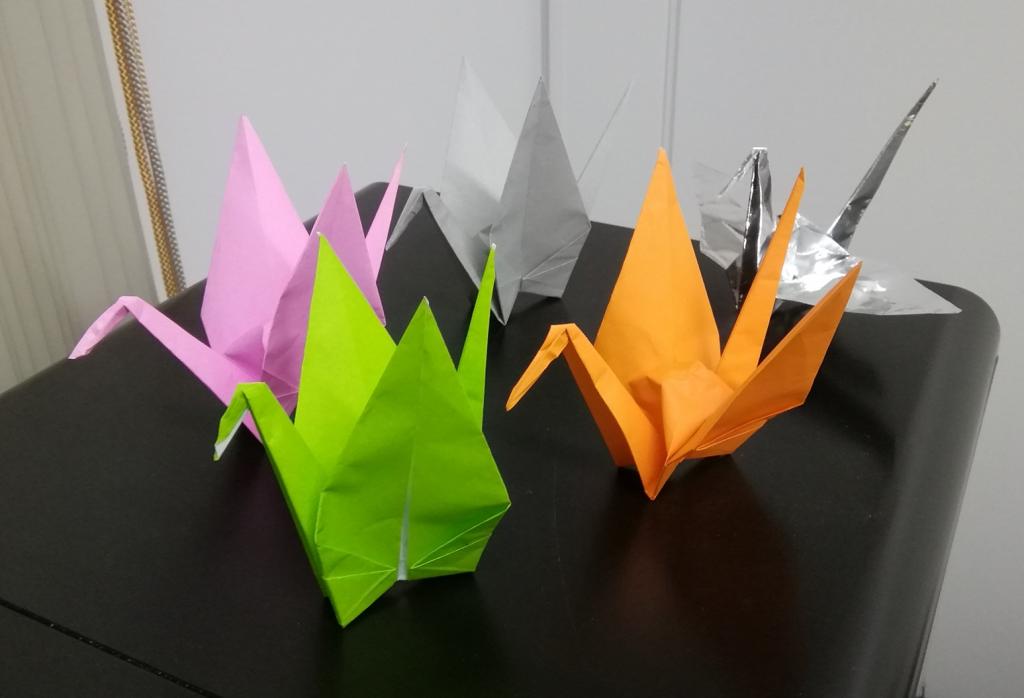  Origami Crane Wave-Chuo-ku Hospitality Project- There is also a collection box here.　♪