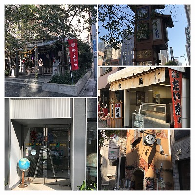 The Ningyocho walking course recommended for approximately 60 minutes course time