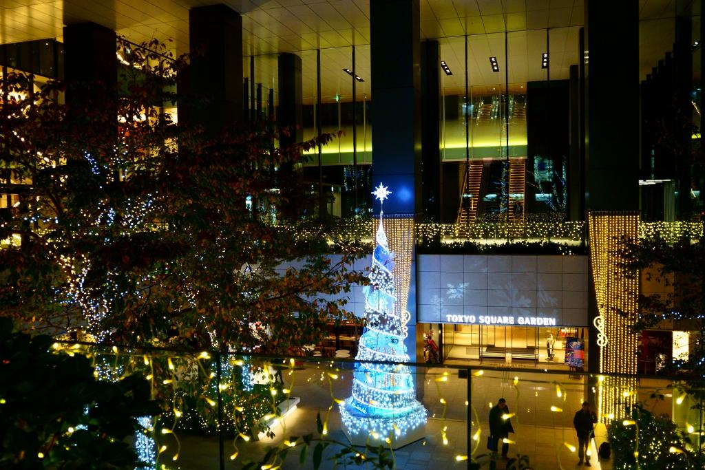 Night view, illuminations around Tokyo Square Garden Ginza